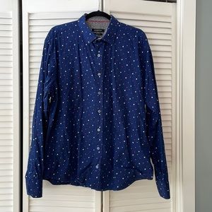 Mens Bugatchi XL geometric patterned shirt